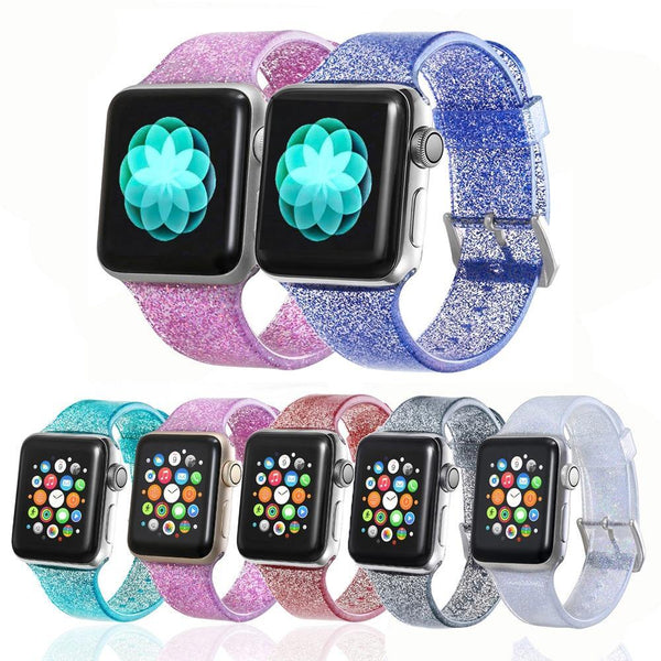 Glitter Silicone Watch band for Apple - afcase