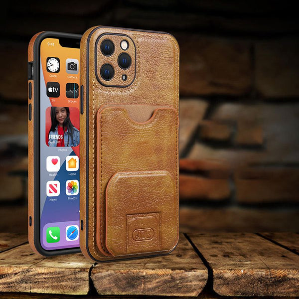 Multi Function Card Slot Leather Phone Case For iPhone