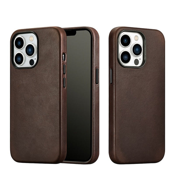 Real Skin Business Genuine Leather Case For iPhone