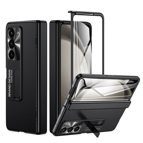 Kickstand Spring Hinge Protection Phone Case For Samsung Galaxy Z Fold 5  With Screen Protector