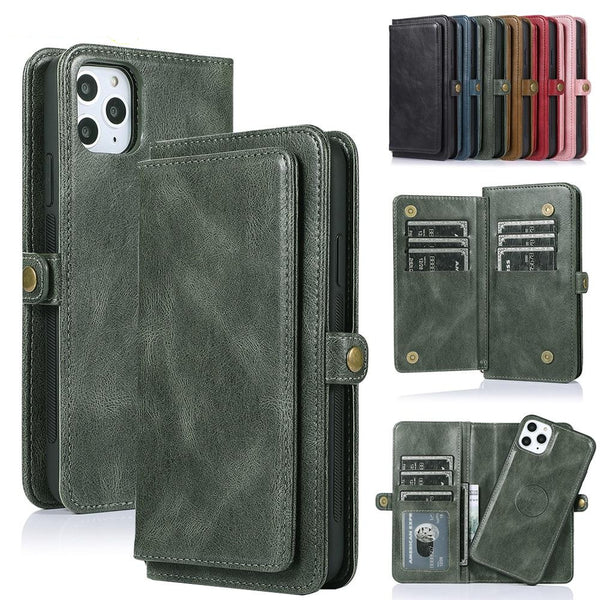 Leather Flip Wallet Phone Case For iPhone