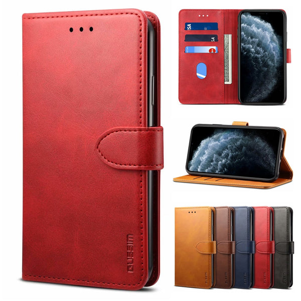 Luxury Leather Magnetic Flip Wallet Phone Case For iPhone