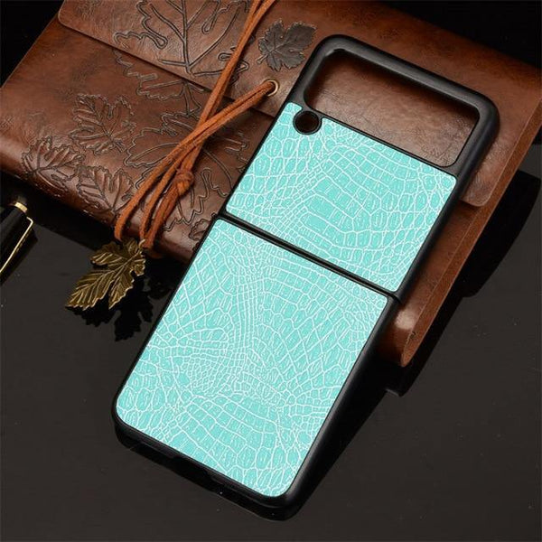 Luxury Soft PU Leather Vintage Protective Phone Case For Samsung Galaxy Z Flip 3 - afcase