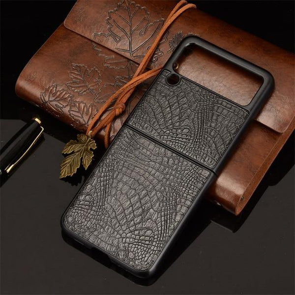 Luxury Soft PU Leather Vintage Protective Phone Case For Samsung Galaxy Z Flip 3 - afcase