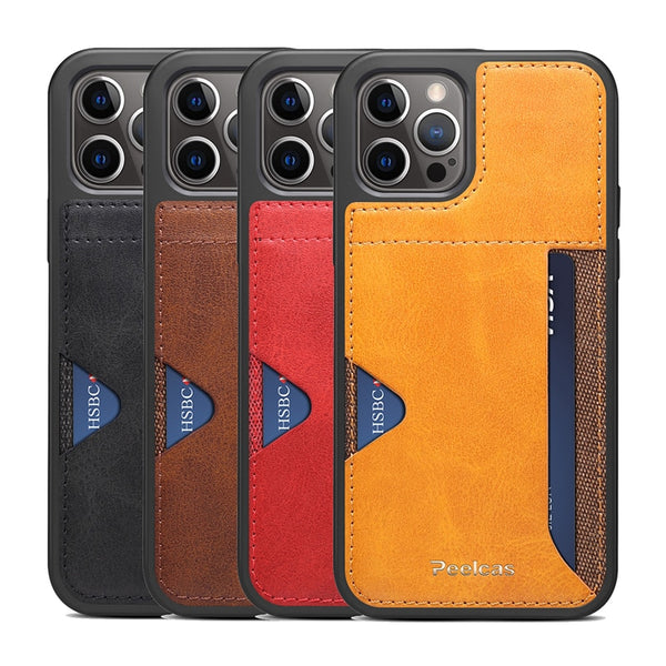 Shock Proof Card Pocket Wallet Phone Case for iPhone