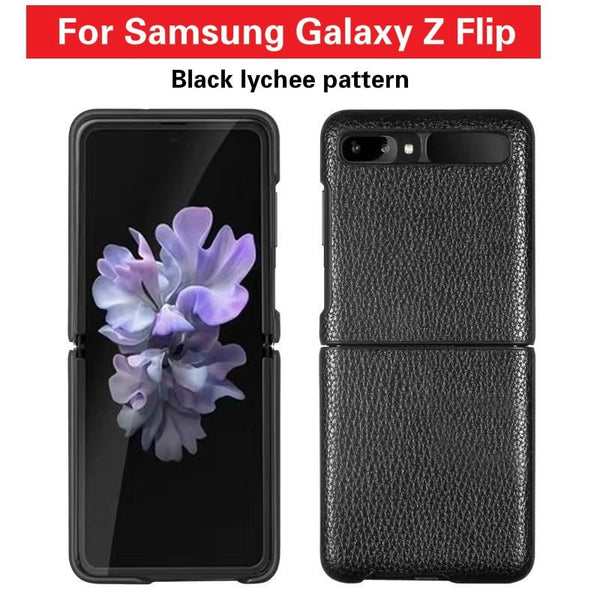 All-inclusive Explosion-proof 3D Lychee PU Leather Phone Case for Galaxy Z Flip