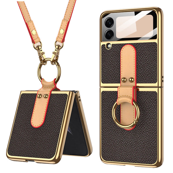 Anti-Scratch Phone Case with Strap for Samsung Galaxy Z Flip