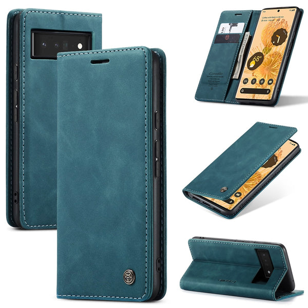 Luxury PU Leather Magnetic Stand Shell Card Wallet Phone Case For Google