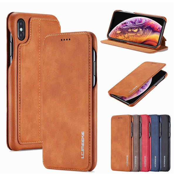 Luxury Leather Flip Wallet Phone Case For Samsung Galaxy