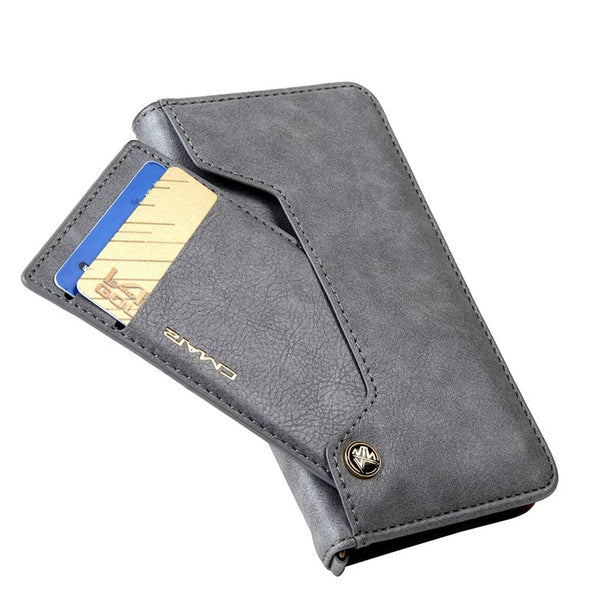 Leather Card Slot Phone Case For Samsung